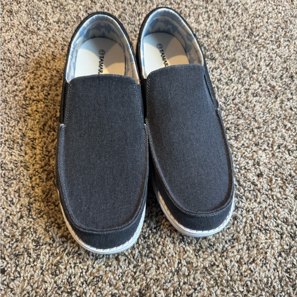 Grey Slip-On Canvas Shoes. Never worn